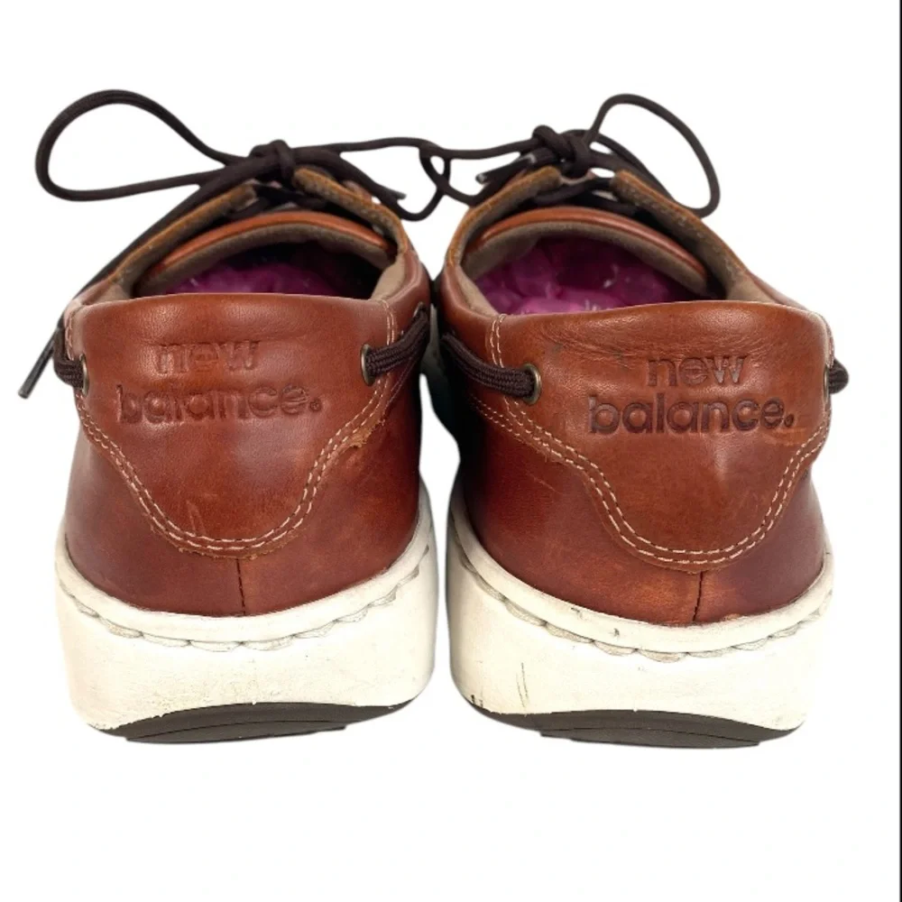 New Balance MD1200 Men’s Leather Walking Boat Shoes Brown Size 10